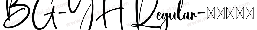 BG-YH Regular字体转换